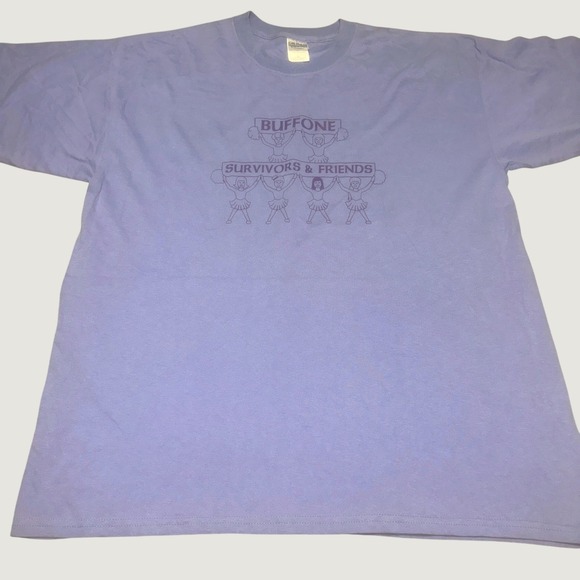 Gildan Other - Gildan Mens XL Buffone Survivors Friends Graphic Tee Purple Charity T-Shirt